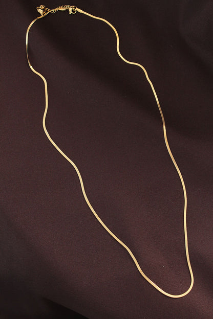 Çelik Gold Renk 60 cm İnce İtalyan Zincir Kolye