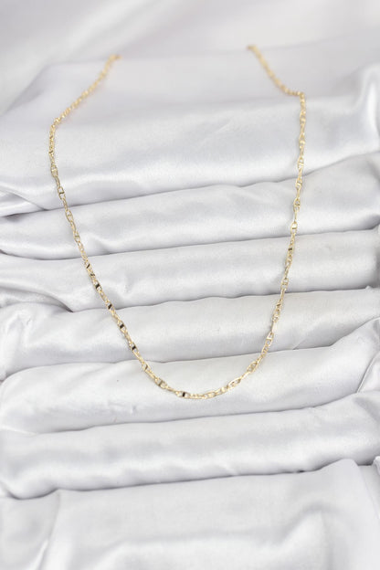 CM 14K Gold Renk Pirinç Gemi Zinciri Model Kadın Kolye