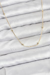 CM 14K Gold Renk Minik Top Zincirli Kadın Kolye