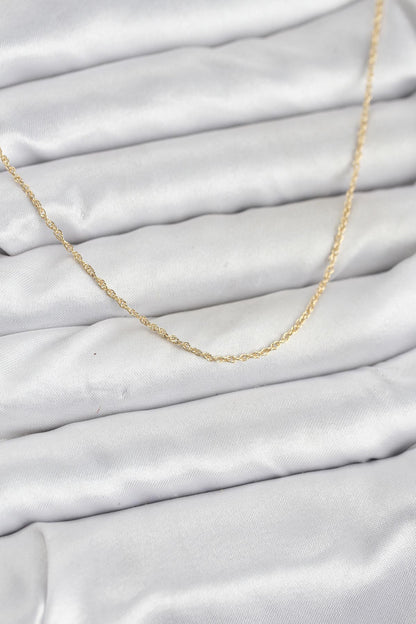 CM 14K Gold Renk Burgu Model 60 cm Kadın Kolye