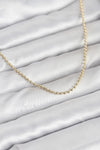 CM 14K Gold Renk Top Zincirli Model 60 cm Kadın Kolye