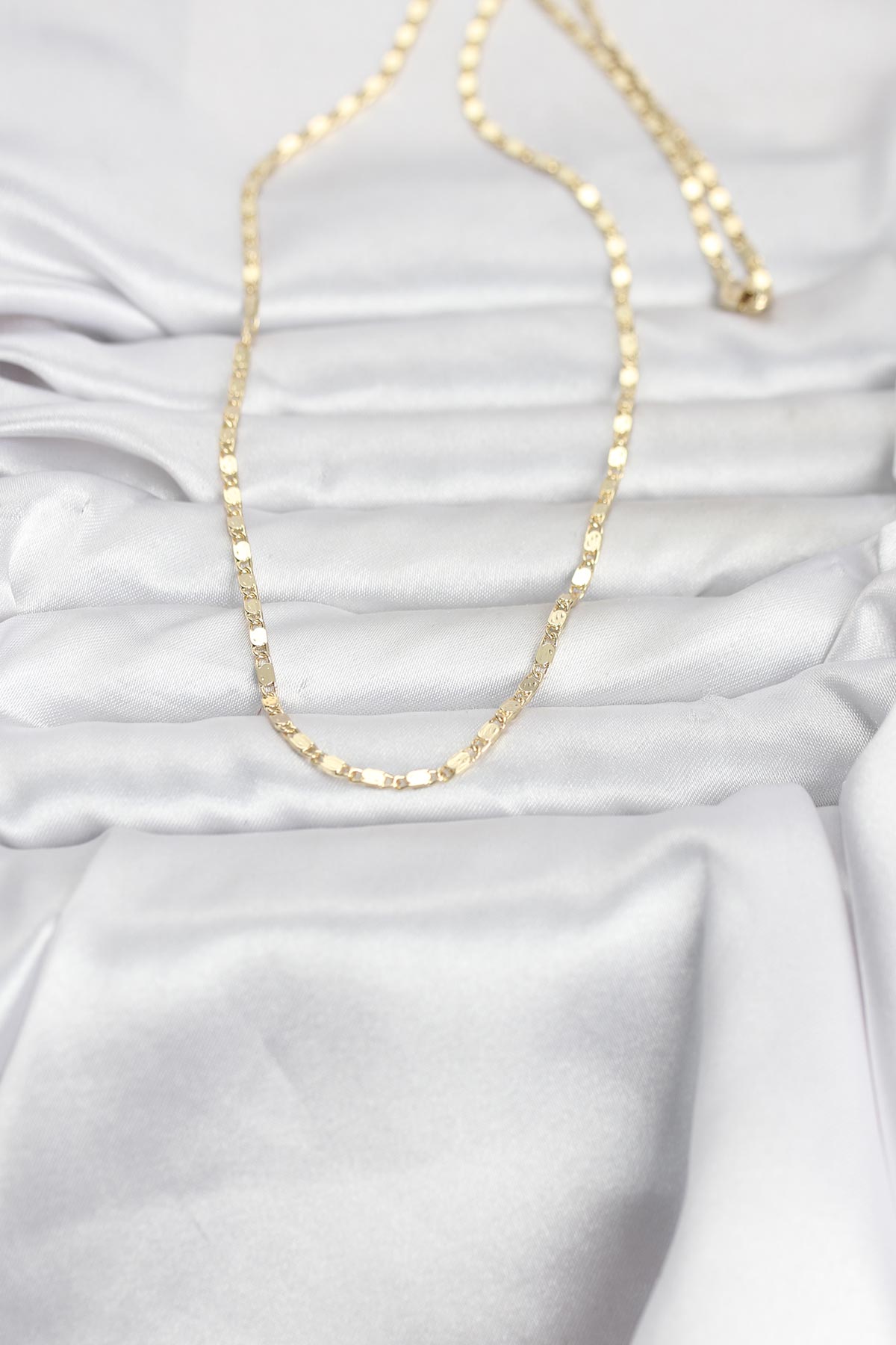 CM 14K Gold Renk Ezme Zincir 60 cm Kadın Kolye