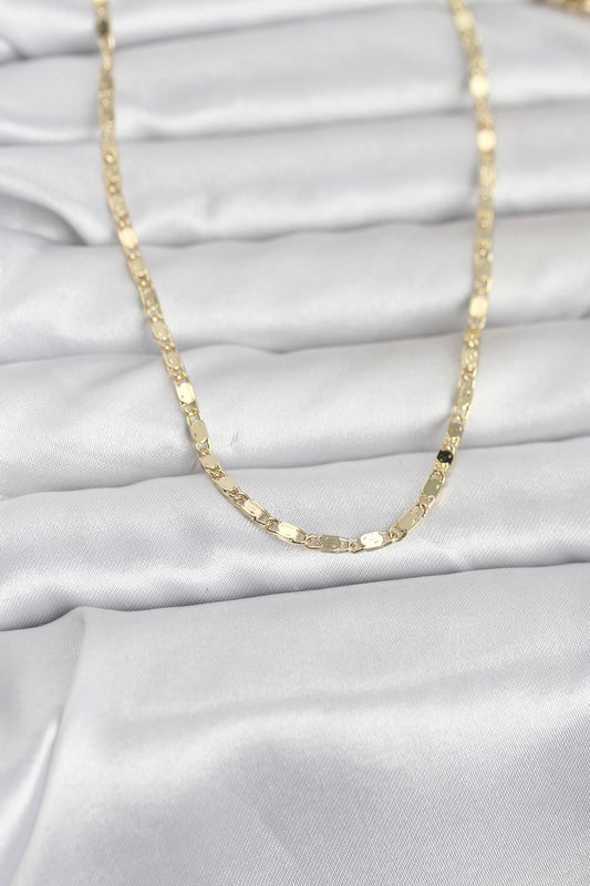 CM 14K Gold Renk Ezme Zincir 60 cm Kadın Kolye