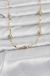 CM 14K Gold Renk Damla Topçuklu Zincir Model 60 cm Kadın Kolye