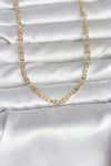 CM 14K Gold Renk Lazer Kesim Zincirli Model 60 cm Kadın Kolye