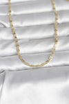CM 14K Gold Renk Çizgi Lazer Model 60 cm Kadın Kolye