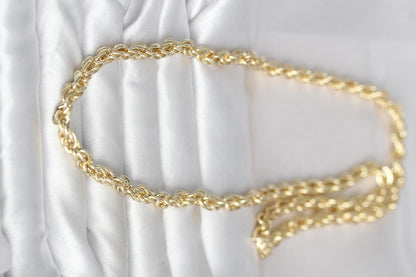 CM 14K Gold Renk Kalın Burgu Zincirli Model 60 cm Kadın Kolye