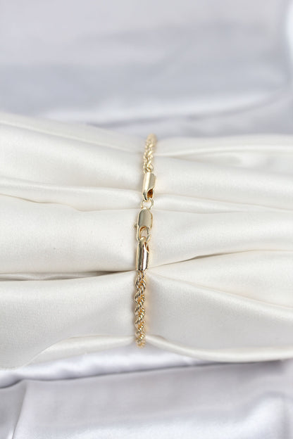 CM 14K Gold Renk Burgu Model Kadın Bileklik