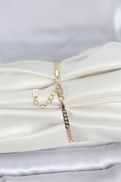 CM 14K Gold Renk Zincirli Model Kadın Bileklik