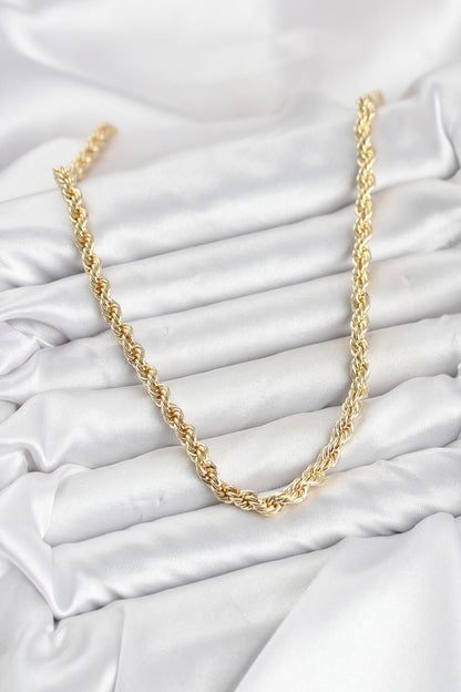 CM Burgu Model Gold Renk Pirinç 60 cm Kadın Kolye